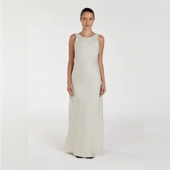 NWT DISSH Lyra Natural Linen Midi Dress - Picture 1 of 7